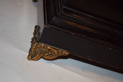 Lot 462 - Victorian ebonised triple fusee table clock
