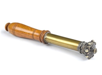 Lot 153 - 19th Century brass and treen tipstaff