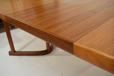 Lot 489 - Kai Kristiansen teak dining table and six model 121 open armchairs