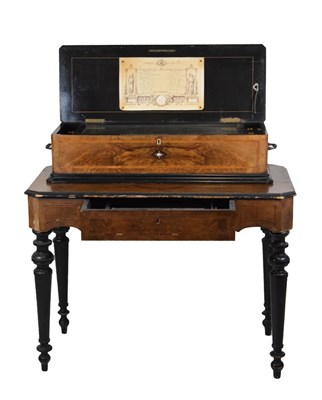 Lot 207 - Late 19th Century Swiss four-cylinder musical box with stand