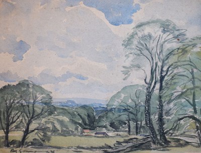 Lot 514 - Double sided watercolour