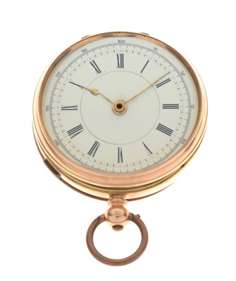 Lot 66 - 19th Century yellow metal (14K) open face pocket watch