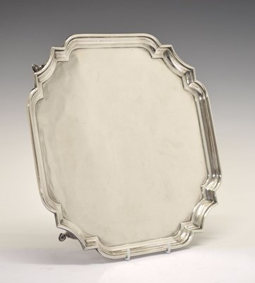 Lot 90 - Garrard & Co - Elizabeth II silver salver of square form