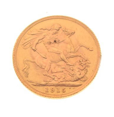 Lot 130 - Gold coins - George V Sovereign 1915