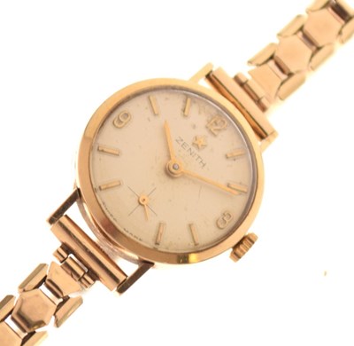 Lot 90 - Lady's 9ct 'Zenith' dress watch