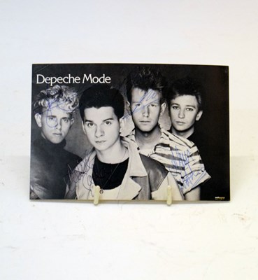 Lot 168 - Autographs - Depeche Mode signed black and white multi-signed publicity photograph