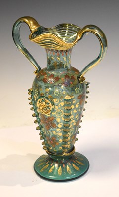 Lot 338 - Italian Murano green glass vase