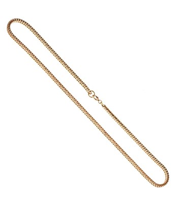 Lot 43 - 9ct gold fancy square-link necklace
