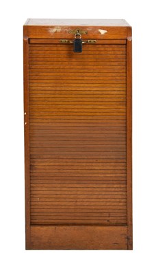 Lot 743 - Mid-century oak filing cabinet
