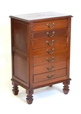 Lot 515 - Early 20th Century mahogany music or collectors' cabinet