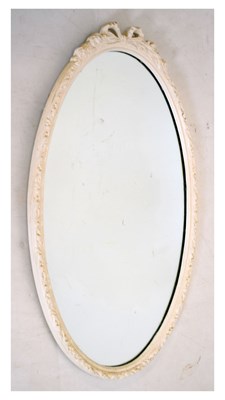 Lot 681 - White painted shaped frame mirror