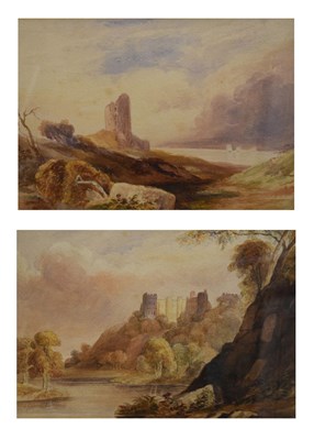 Lot 494 - Pair of watercolours