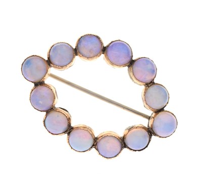 Lot 24 - A Victorian opal brooch