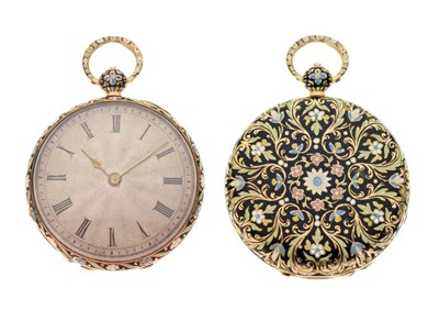 Lot 79 - Swiss open-faced fob watch
