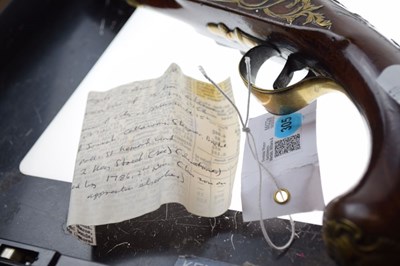 Lot 313 - Bristol made flintlock pistol by Joseph Callaway circa 1770