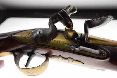 Lot 313 - Bristol made flintlock pistol by Joseph Callaway circa 1770