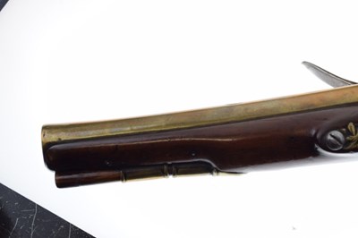 Lot 313 - Bristol made flintlock pistol by Joseph Callaway circa 1770
