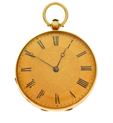 Lot 77 - Nicole Freres, Geneva - 18K yellow metal open face pocket watch