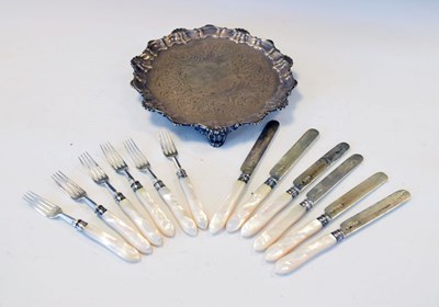 Lot 127 - Early Victorian silver salver