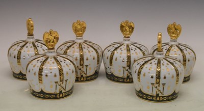 Lot 589 - Six Sempe Armagnac Limoges porcelain decanters