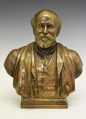 Lot 256 - John Adams-Acton (1830-1910) - Bronze bust of Sir Thomas Storey (1825-1898)