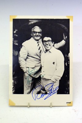 Lot 170 - Autographs - The Two Ronnies multi-signed black & white publicity photograph
