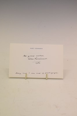 Lot 163 - Autographs/Star Wars Interest - Alec Guinness signed personal headed card