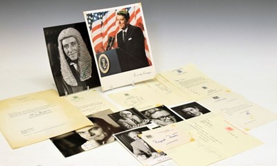 Lot 164 - Political Interest - Collection of autographs and signed publicity photographs from the mid 80's