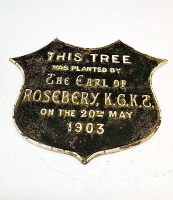 Lot 751 - Cast metal commemorative plaque