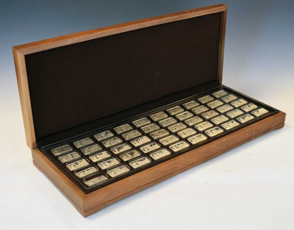 Lot 123 - John Pinches - Silver ingot collection - 1,000 Years of British Monarchy