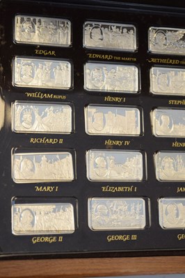Lot 123 - John Pinches - Silver ingot collection - 1,000 Years of British Monarchy