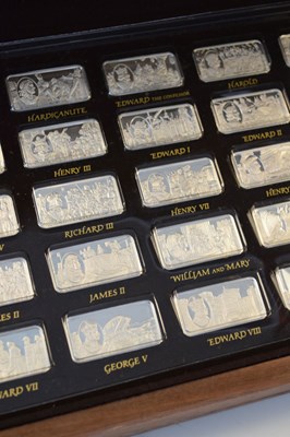 Lot 123 - John Pinches - Silver ingot collection - 1,000 Years of British Monarchy
