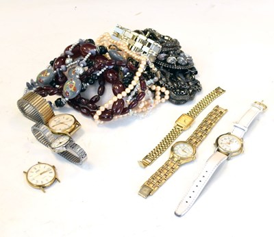 Lot 75 - Quantity of costume jewellery and watches