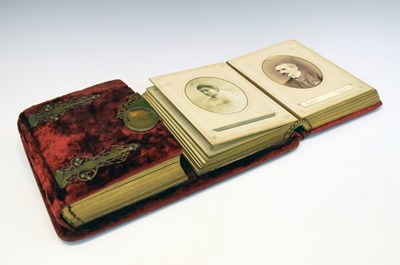 Lot 192 - Victorian album with cartes de visites collection