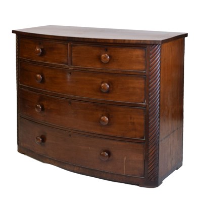 Lot 682 - 19th century mahogany chest of drawers