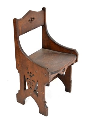 Lot 462 - Oak gothic revival chair