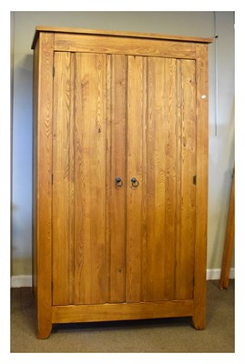 Lot 541 - Modern golden oak wardrobe