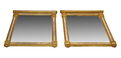 Lot 421 - Pair of modern Belgian gilt wall mirrors