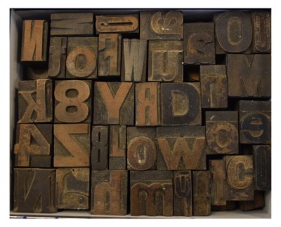 Lot 276 - Printing press letter blocks