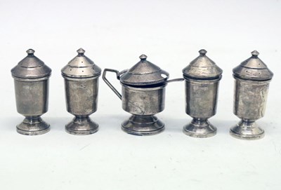 Lot 145 - George VI silver condiment set
