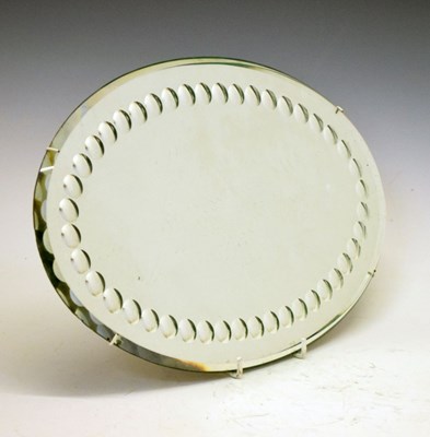 Lot 546 - Oval frameless mirror