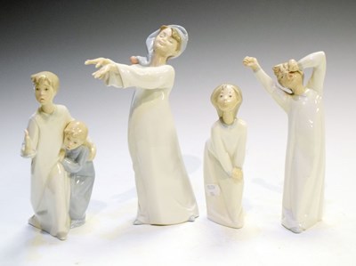 Lot 289 - Lladro - Four porcelain figures including 'Little Sleepwalker'