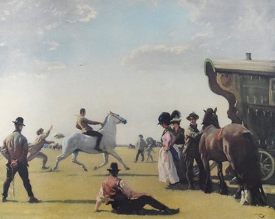 Lot 367 - After Alfred Munnings - Coloured lithographic print - 'Gypsy Life'