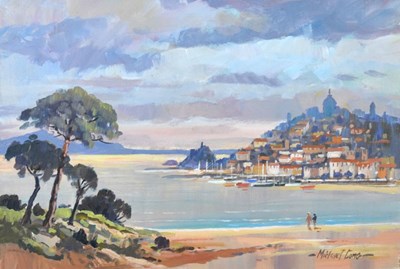 Lot 376 - Michael Long (Bristol Savages) - oil on card - Mediterranean Scene