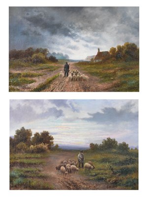 Lot 355 - A.Salbrig - Pair of oil on canvas - Rural country scenes