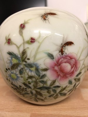 Lot 182 - Five Chinese Republic period porcelain ovoid vases