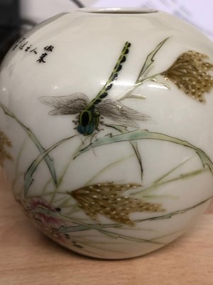 Lot 182 - Five Chinese Republic period porcelain ovoid vases