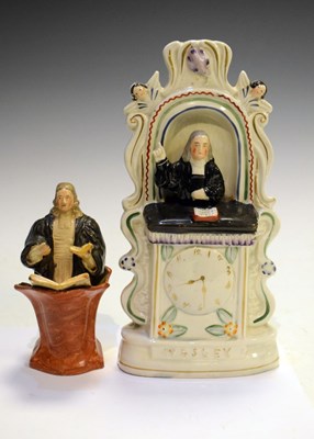Lot 302 - Two Staffordshire Wesley figures