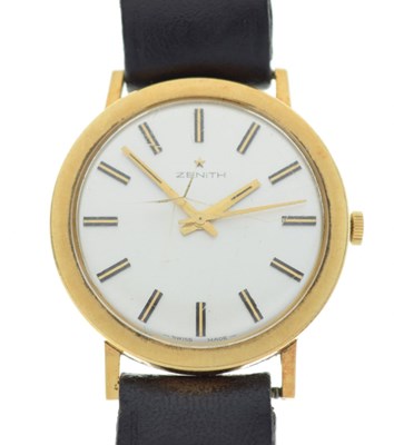 Lot 105 - Zenith - Gentleman's 18ct gold cased wristwatch