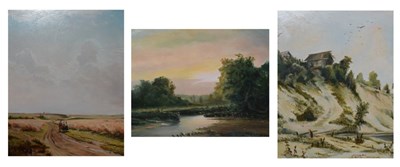 Lot 547 - Three Polish pictures and English oil